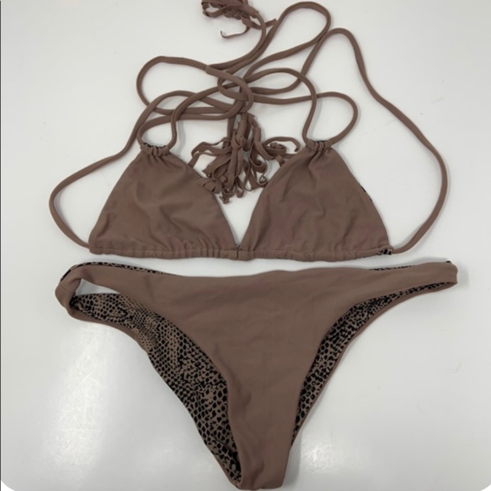 Acacia Swimwear Tan Bikini Small